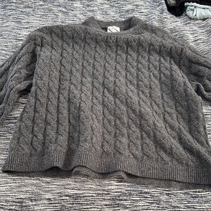 H&M Charcoal Cable Knit Sweater